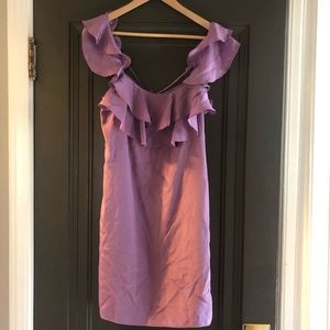 Lilac Silk Jolie Dress - Club Monaco